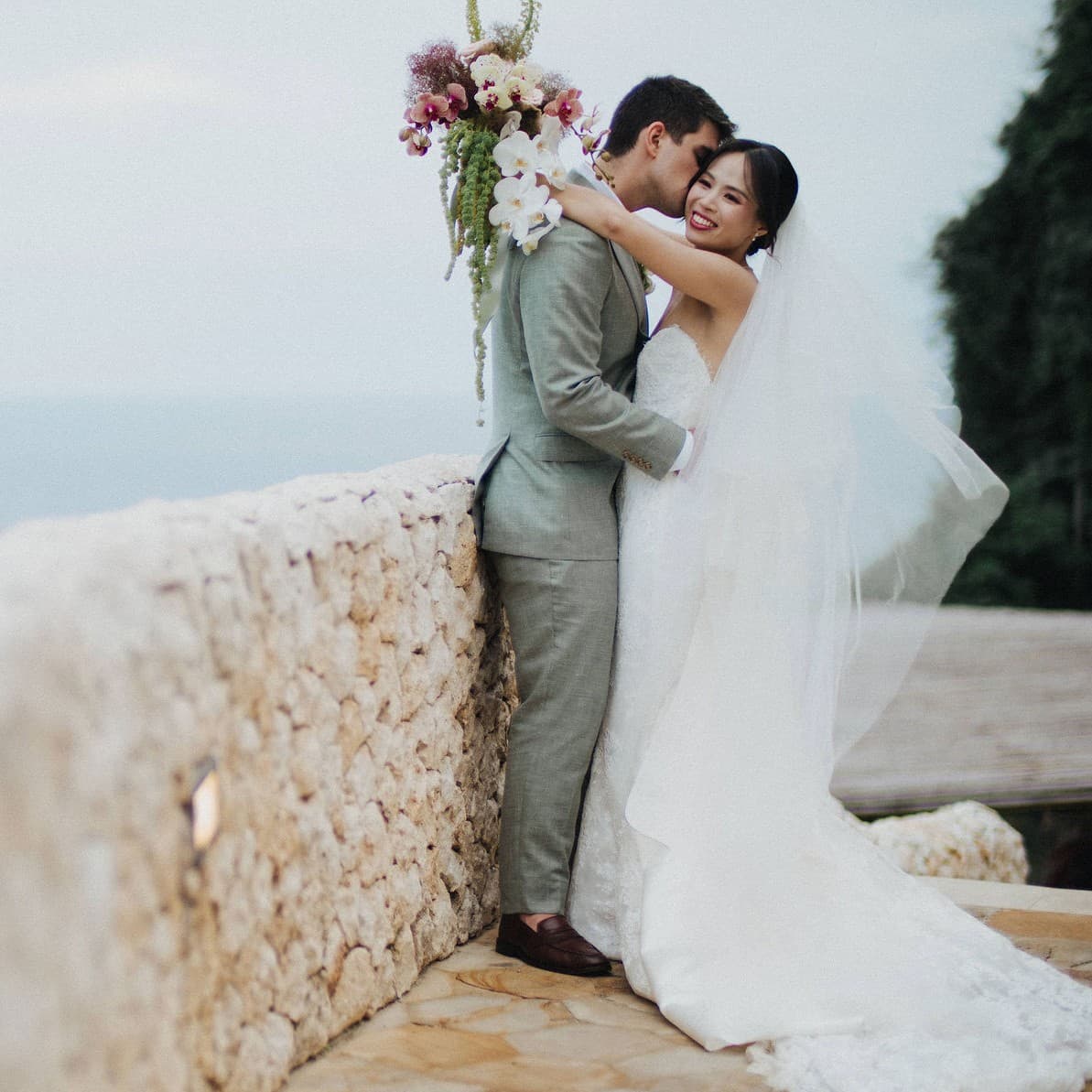 asian couple having a wedding at The Ungasan