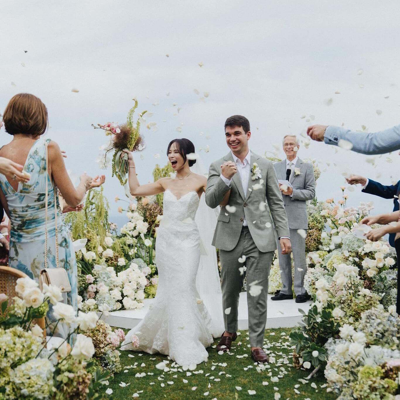 an asian couple having a wedding at The Ungasan